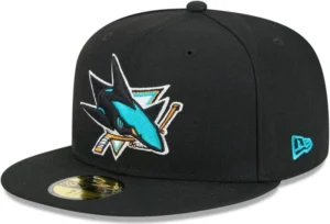 New Era San Jose Sharks fitted hat Men's colorway - New Era Sharks Fitted Brings Clean Black Colorway to the Ice