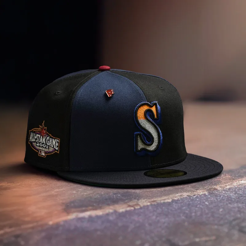 New Era Seattle Mariners fitted hat black, blue, green colorway - New Era Drops Seattle Mariners Fitted with Color-Changing Green UV Technology