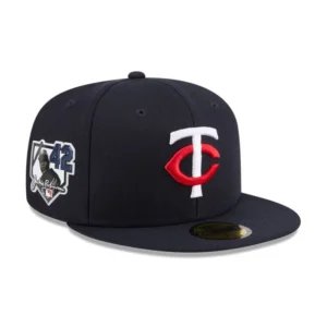 New Era Minnesota Twins fitted hat Men's colorway - Twins Fitted Gets Special Jackie Robinson Day Treatment