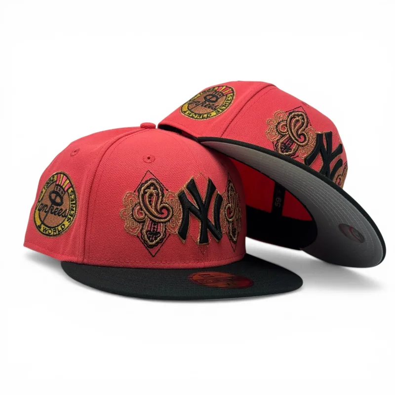 New Era New York Yankees fitted hat - 1962 World Series Fitted: New Era’s Coral Paisley Tribute to Yankees Championship Drama