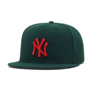 New Era New York Yankees fitted hat red, green colorway - New Era Yankees Fitted Brings Holiday Vibes with Dark Green and Red Colorway
