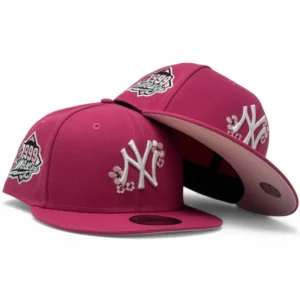 New Era New York Yankees fitted hat pink colorway - Yankees Cherry Blossom Pack Fitted Brings Spring Vibes in Hot Pink