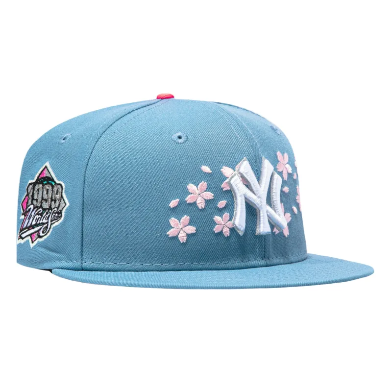 New Era New York Yankees fitted hat Indigo colorway - Dynasty Peak Fitted: New Era’s 1999 World Series Yankees Cap in Stunning Indigo