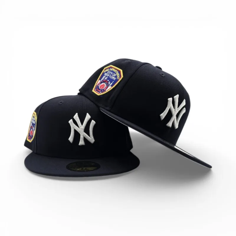 New Era New York Yankees fitted hat navy, gray, blue colorway - New Era Drops Clean Yankees Fitted with FDNY Side Patch
