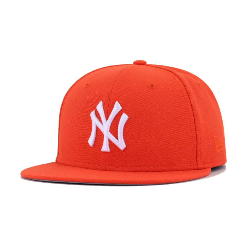 New Era New York Yankees fitted hat orange colorway - Yankees Orange Fitted Brings Bold Summer Vibes