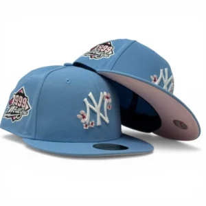 New Era New York Yankees fitted hat blue colorway - New Era Yankees Cherry Blossom Pack Fitted Brings Spring Vibes