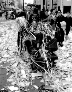 Detroit Tigers celebrating their 1935 World Series championship victory over Chicago Cubs