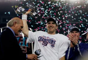 2007 New York Giants Super Bowl XLII celebration after defeating Patriots 17-14