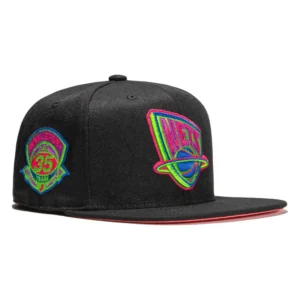 Mitchell & Ness Brooklyn Nets fitted hat Black colorway - Mitchell & Ness Drops Brooklyn Nets 35 Years Patch Fitted at Steal Price