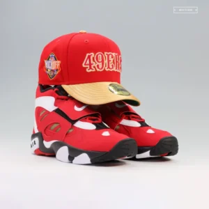 New Era San Francisco 49ers fitted hat red, gold colorway - 49ers Faithful Get Nostalgic with This Clean 1994 Kickoff Fitted