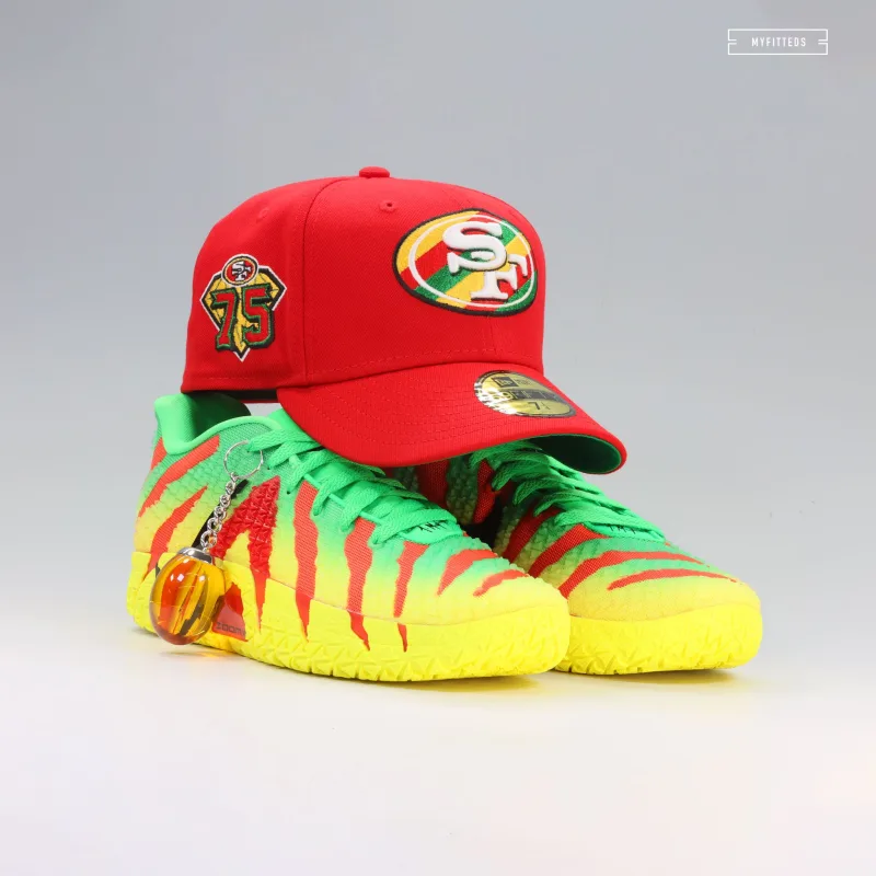 New Era San Francisco 49ers fitted hat red colorway - 75th Anniversary Fitted: New Era Drops Fruit Stripe Gum-Inspired 49ers Cap