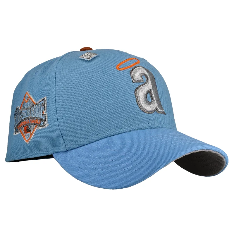 New Era Los Angeles Angels fitted hat grey, blue colorway - 1989 All-Star Game Fitted: New Era Drops Metallic Sky Angels Tribute