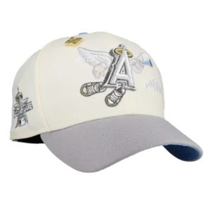 New Era Los Angeles Angels fitted hat white, blue colorway - Angels Drop Clean White Cartoon All Star Game Fitted