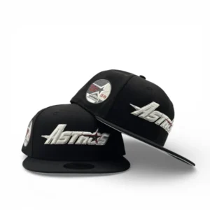 New Era Houston Astros fitted hat black, gray colorway - New Era Astros Fitted Celebrates 35 Great Years with Special Anniversary Patch
