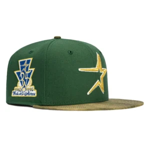 New Era Houston Astros fitted hat Green, Camo colorway - Astros Anniversary Fitted: New Era’s 35th Milestone Water Color Camo Celebrates Houston History