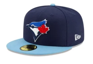 New Era Toronto Blue Jays fitted hat Men's colorway - Blue Jays Navy Alternate Fitted Brings Clean On-Field Energy