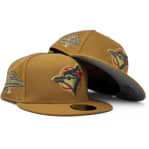 New Era Toronto Blue Jays fitted hat blue, tan colorway - Back-to-Back Champions Fitted: New Era’s 1993 Blue Jays World Series Panama Tan Drop