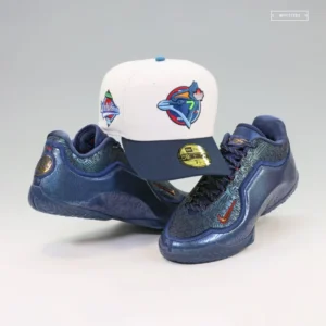 New Era Toronto Blue Jays fitted hat red, blue colorway - 1992 World Series Fitted: New Era’s Blue Jays Championship Cap with 2026 FIFA World Cup Poster Design