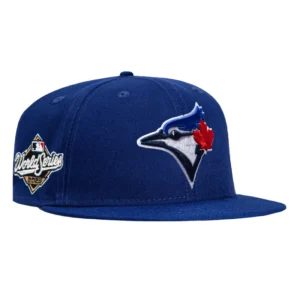 New Era Toronto Blue Jays fitted hat Royal colorway - 2025 World Series Fitted: New Era Drops Blue Jays Championship Tribute with Pink UV