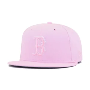 New Era Boston Red Sox fitted hat red, pink colorway - New Era Drops Clean Red Sox Fitted in Eye-Catching Pink Colorway