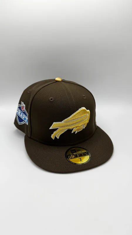 New Era Buffalo Bills fitted hat Men's colorway - Buffalo Bills Get a Clean Brown Fitted with Custom Side Patch