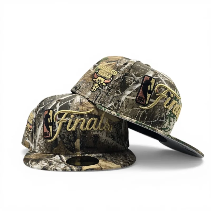 New Era Chicago Bulls fitted hat black, gray, real tree colorway - New Era Bulls Fitted Gets the Real Tree Camo Treatment