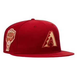 New Era Arizona Diamondbacks fitted hat Brick, Cardinal colorway - New Era Drops Clean Diamondbacks Fitted with Inaugural Season Patch