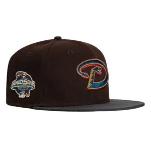New Era Arizona Diamondbacks fitted hat Brown, Graphite colorway - 2001 World Series Fitted: New Era Drops Diamondbacks Championship Tribute in Brown & Graphite