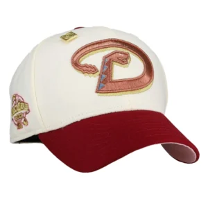 New Era Arizona Diamondbacks fitted hat white, pink, chrome, cardinal colorway - Desert Dynasty Fitted: New Era’s Chrome 2001 World Series Diamondbacks Drop