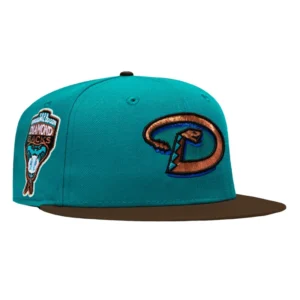 New Era Arizona Diamondbacks fitted hat Teal, Brown colorway - Hat Club Drops Fresh Diamondbacks Fitted with Inaugural Patch