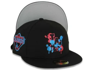 New Era Los Angeles Dodgers fitted hat Capland Exclusive colorway - Capland Drops Exclusive Dodgers World Series Champs Fitted with Paint Splatter Logo