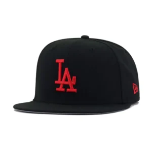 New Era Los Angeles Dodgers fitted hat black, red colorway - New Era Drops Clean Dodgers Fitted in Black and Radiant Red