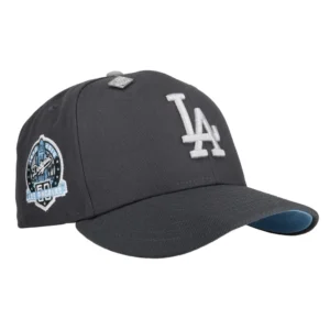 New Era Los Angeles Dodgers fitted hat grey, blue, graphite colorway - Diamond Anniversary Fitted: New Era’s Dodgers 60th Anniversary Graphite 59Fifty Celebrates LA Legacy