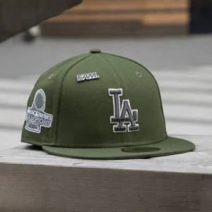 New Era Los Angeles Dodgers fitted hat grey, green colorway - New Era Drops Clean Dodgers Fitted in Grey and Green Colorway