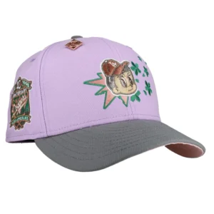 New Era Los Angeles Dodgers fitted hat pink, purple, tan colorway - Dodgers Legacy Fitted: New Era’s 40th Anniversary Lavender Ohtani Tribute