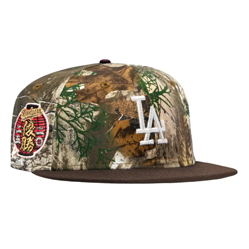 New Era Los Angeles Dodgers fitted hat Realtree, Brown colorway - Back-to-Back Champions Fitted: New Era Drops 2025 World Series Lantern Patch in Realtree Camo