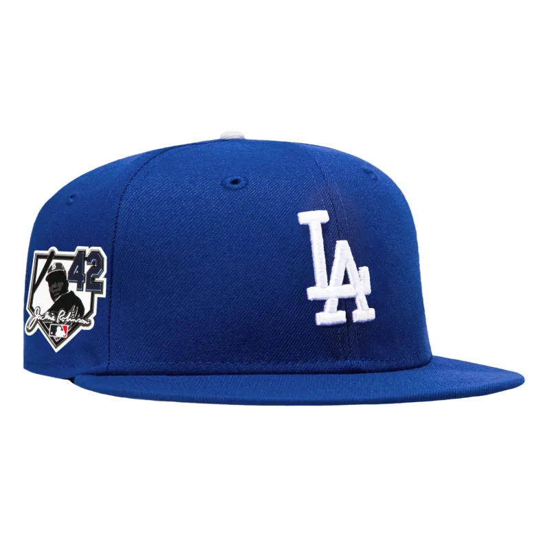 New Era Los Angeles Dodgers fitted hat Royal colorway - New Era Drops Royal Blue Dodgers Fitted with Jackie Robinson 42 Patch