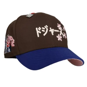 New Era Los Angeles Dodgers fitted hat blue, pink, brown, walnut colorway - New Era Dodgers Tokyo Series Fitted Brings International Flair