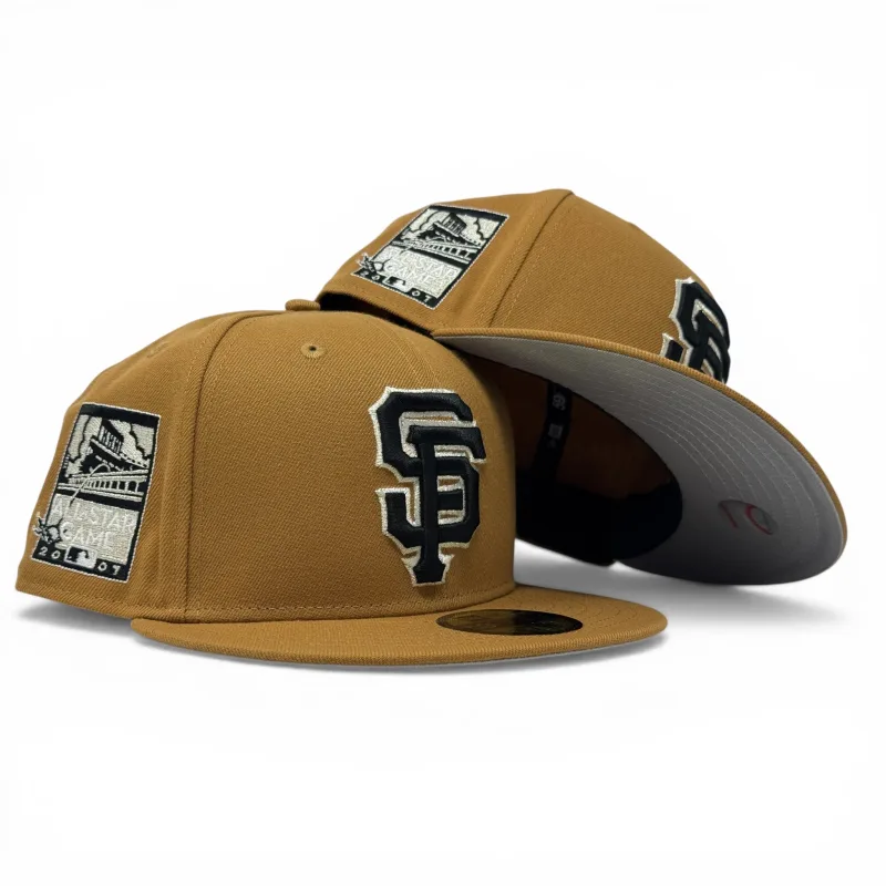 New Era New York Giants fitted hat - 2007 All-Star Game Fitted: New Era Giants Khaki Commemorates Historic AT&T Park Showcase