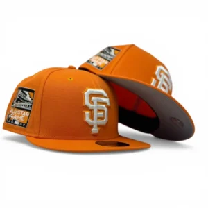New Era New York Giants fitted hat orange colorway - 2007 All-Star Game Fitted: New Era Drops Giants Orange Citrus 59FIFTY