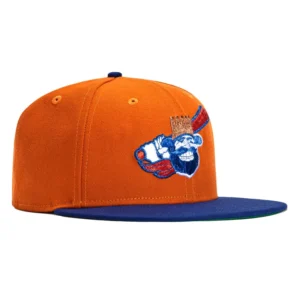 New Era Los Angeles Kings fitted hat Burnt Orange, Royal colorway - New Era Drops Clean Kings Fitted in Burnt Orange Colorway