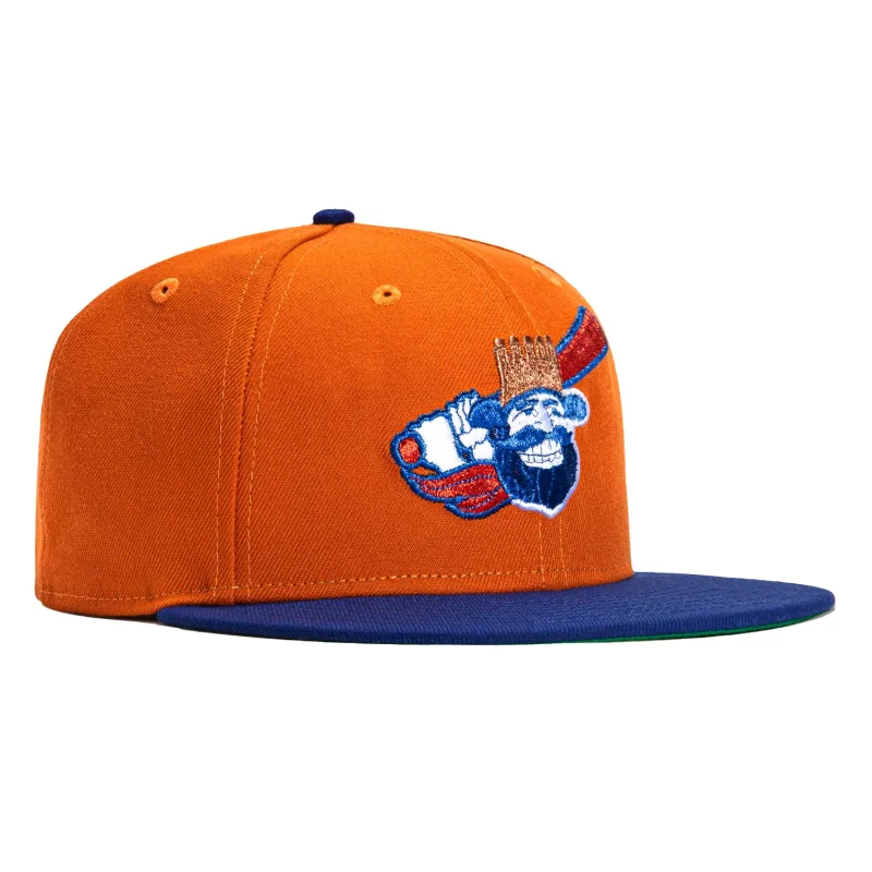 New Era Los Angeles Kings fitted hat Burnt Orange, Royal colorway - New Era Drops Clean Kings Fitted in Burnt Orange Colorway