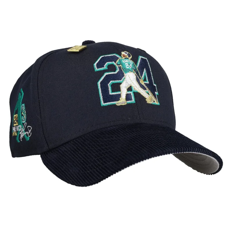 New Era Seattle Mariners fitted hat grey, blue colorway - New Era Drops Premium Ken Griffey Jr. Mariners Fitted in Corduroy