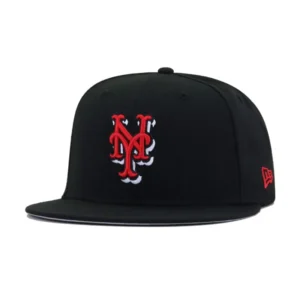 New Era New York Mets fitted hat black, red colorway - New Era Drops Clean Mets Fitted in Bold Black and Red