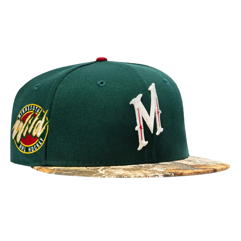 New Era Minnesota Wild fitted hat Green, Realtree colorway - New Era Drops Wild Fitted with Realtree Camo Vibes