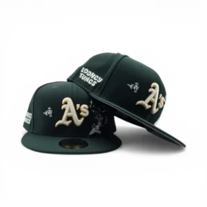 New Era Oakland Athletics fitted hat gray, green colorway - A’s Fans Get Looney with This Gray-Green Fitted Drop