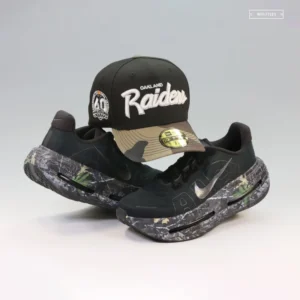 New Era Las Vegas Raiders fitted hat - Raider Nation Anniversary Fitted: New Era’s 60th Anniversary Retro Script GITD Woodland Camo Celebrates Franchise Legacy