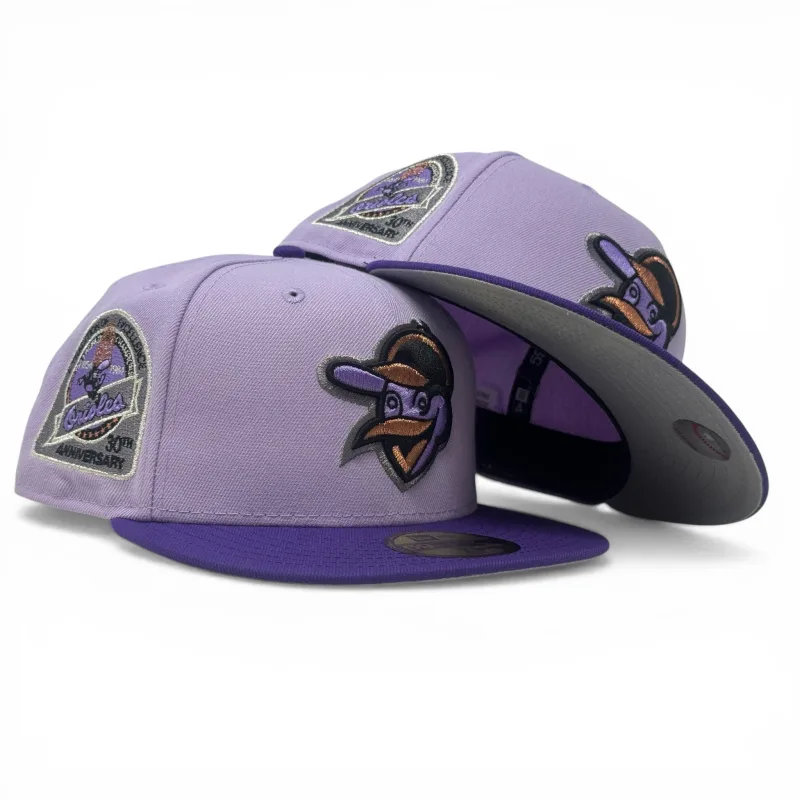 New Era Baltimore Orioles fitted hat purple colorway - Iron Man Anniversary Fitted: New Era Celebrates Cal Ripken’s Historic Streak in Lavender Purple