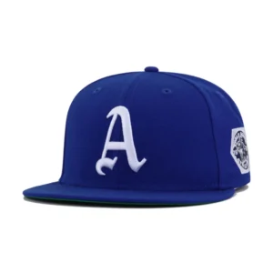 New Era Oakland Athletics fitted hat blue, green, royal, silver colorway - 1930 World Series Fitted: New Era Honors Philadelphia Athletics Championship Glory