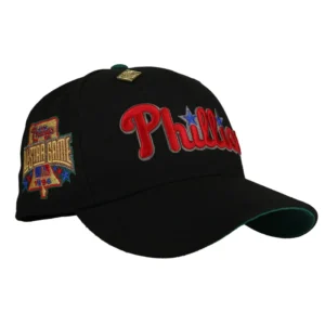 New Era Philadelphia Phillies fitted hat black, green colorway - 1996 All-Star Game Fitted: New Era Drops Phillies Metallic Script Commemorative